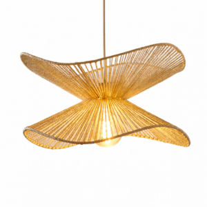 Suspension Moderne en Papier Crème – Valdorin by Lindby