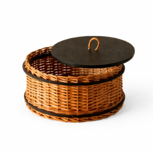 Boîte à Biscuits en Rotin