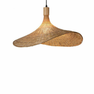 Lustre Chapeau en Bambou – Modèle B-01 – Suspension Déco Naturelle