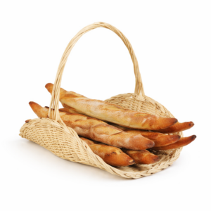 Panier Présentoir Boulangerie & Pâtisserie – Tressé Naturel – Vitrine & Service P03