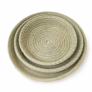 Lot de 3 Paniers en Halfa – Rangement & Déco - Couleur Naturel