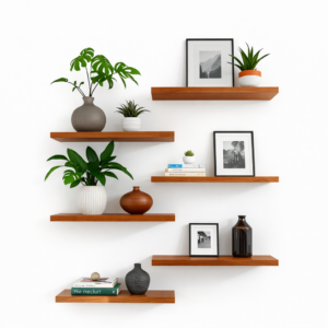 Étagères Murales Flottantes en Bois