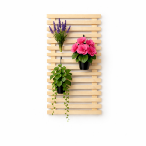 Panneau Mural Porte-Plantes en Bois