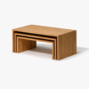 Tables Basses Gigognes en Bois – Lot de 3