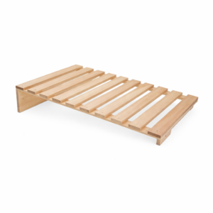 Présentoir Bas en Bois à Lattes