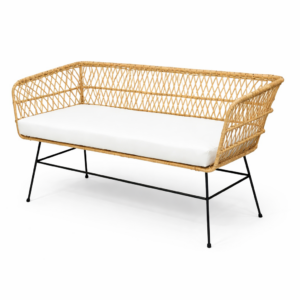 Banquette en Rotin avec Coussin