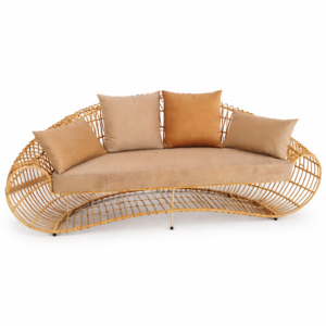 Canapé en Rotin avec Coussins