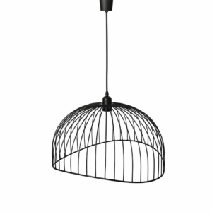Suspension Filaire Noire Demi-Sphère
